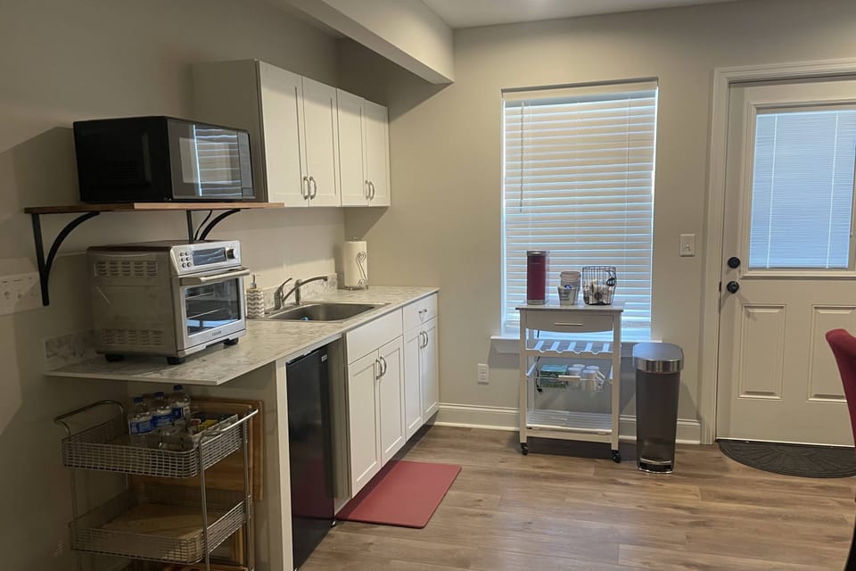 Stocked coffee bar upon arrival