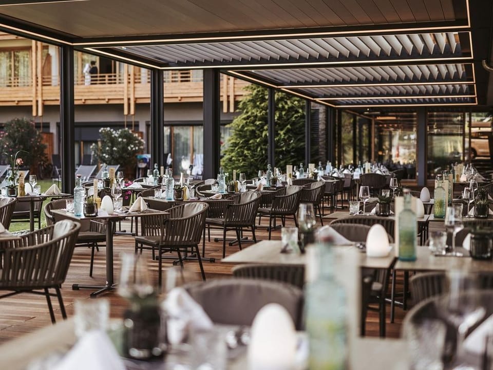 Outdoor banquet area