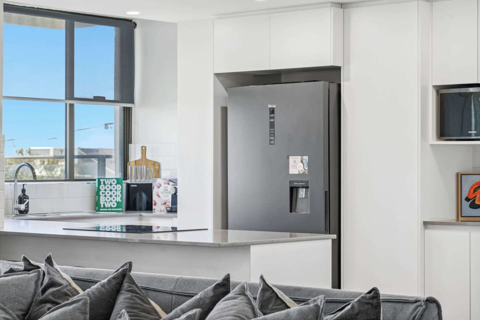 Enjoy ocean views from the kitchen window.