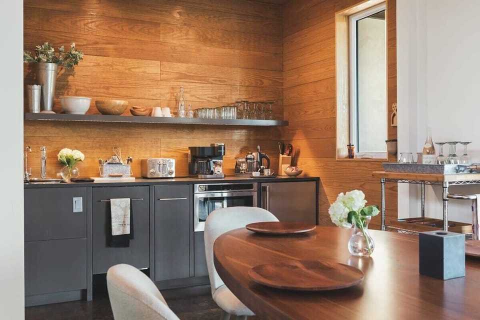 Kitchenette with dishwasher and appliances