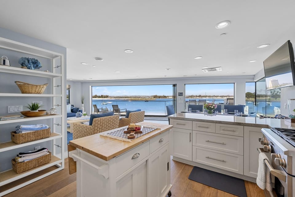 Water views from the kitchen