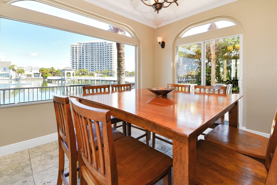 Sun N' Sea Sanctuary -  Dining Area with Patio Access