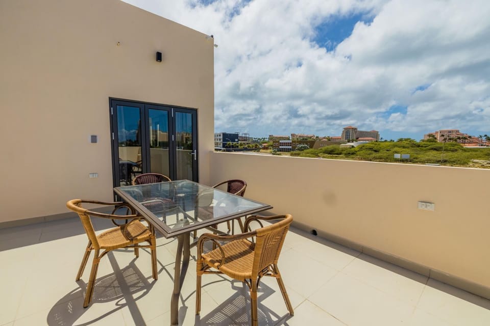 Access the staircases to enjoy the view from your private balcony.
