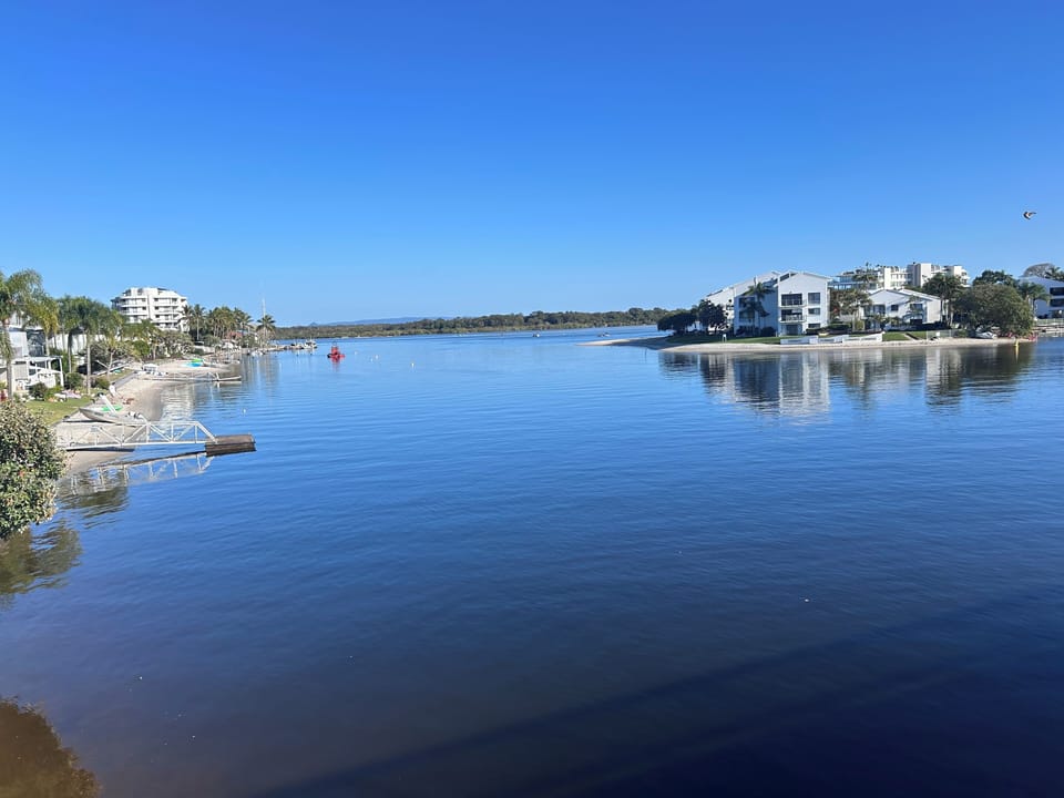The peaceful early morning walk over Noosa River and along Noosa Sound