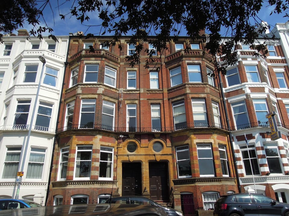 Our building, apartment is on the top floor