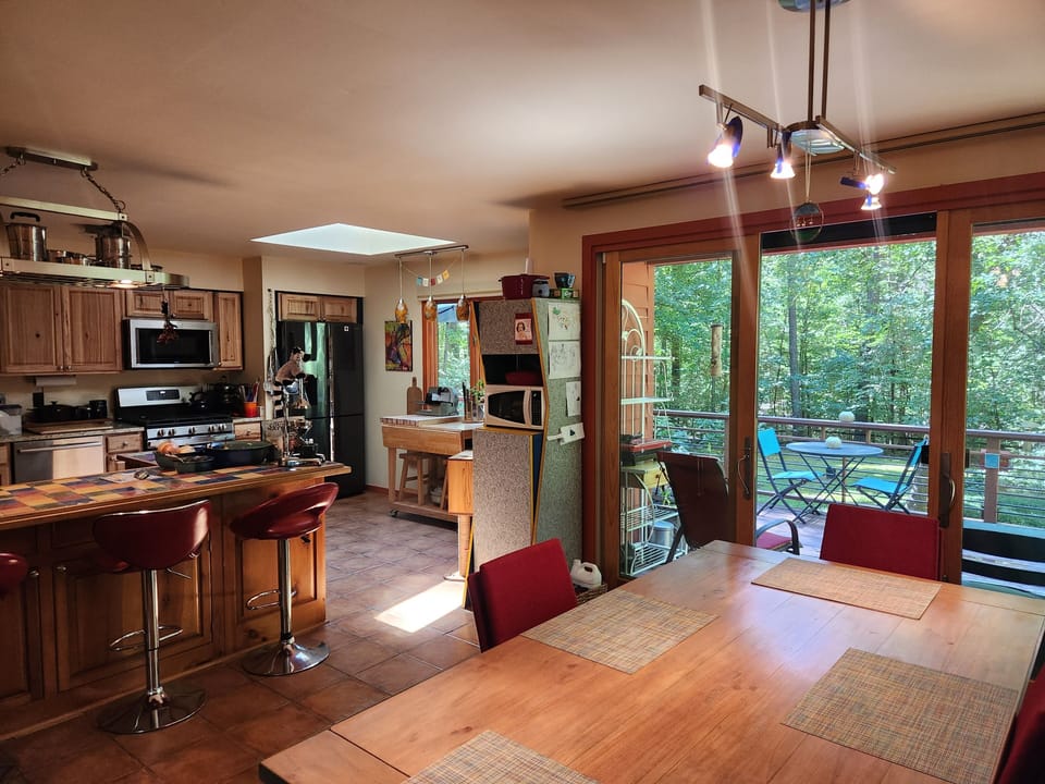 View to kitchen from dining area
