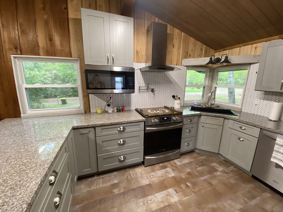 Spacious & newly remodeled kitchen with everything you need to cook full meals 