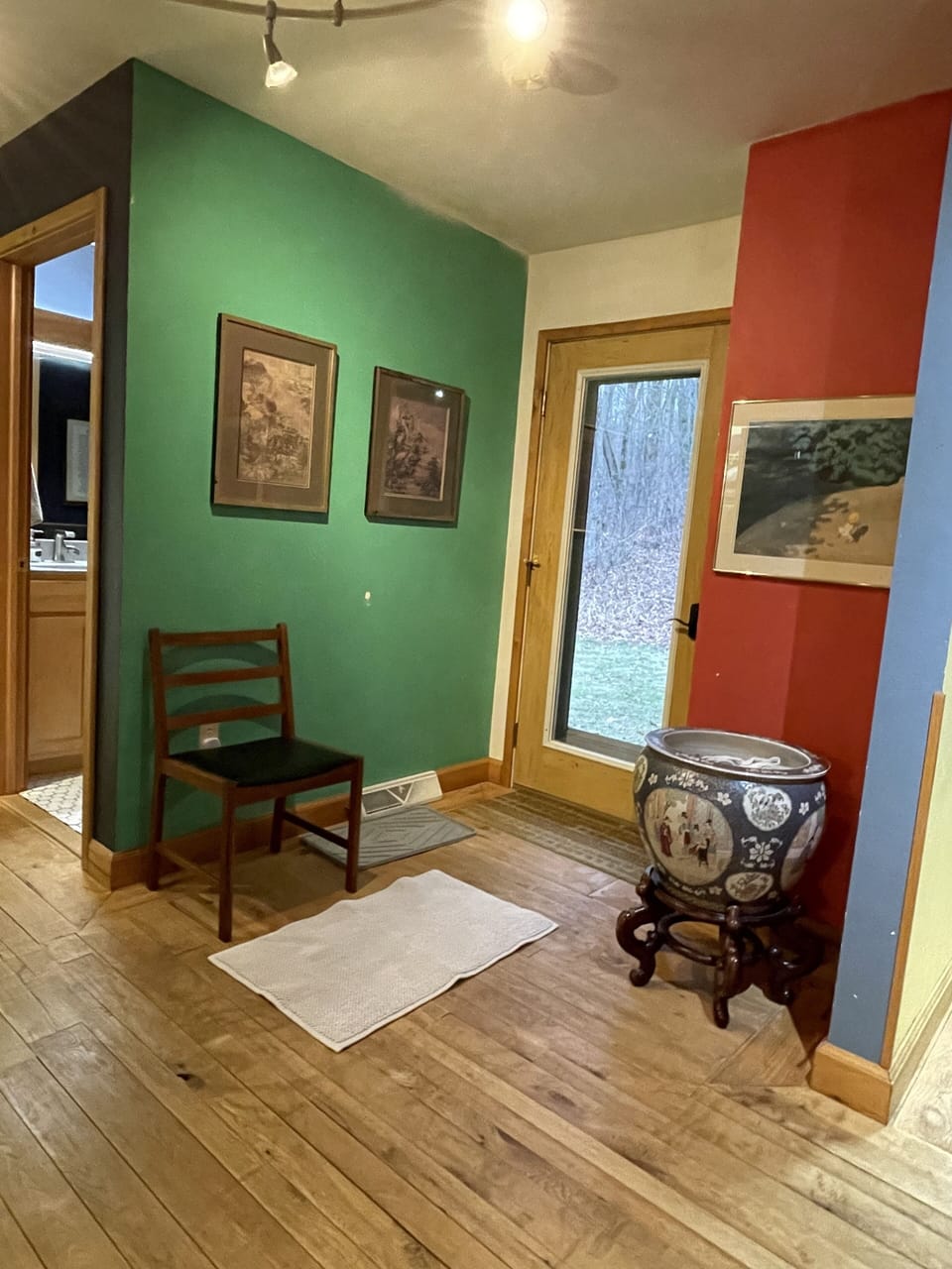 Back entry on main living area, leading to back of house