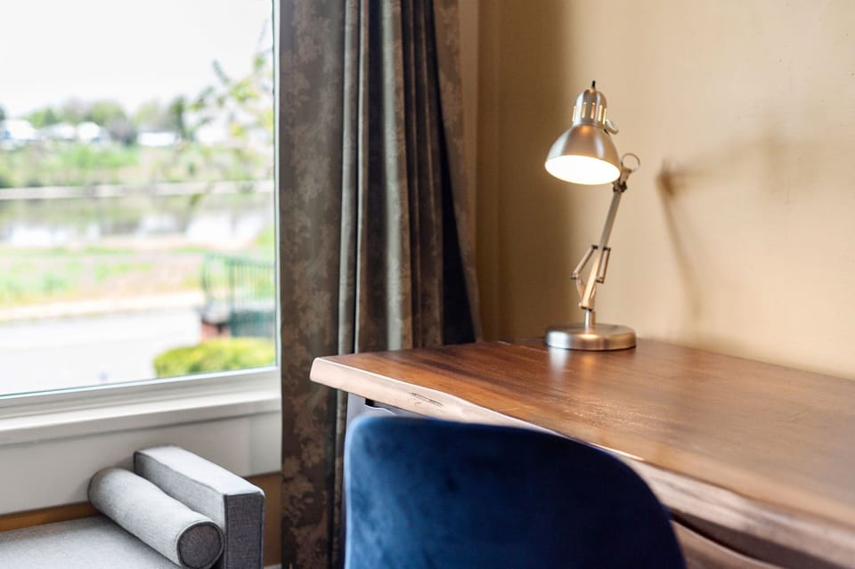 Enjoy working from home with a beautiful view of the Snake River to your left.