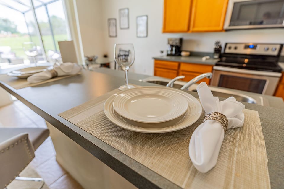 kitchen counter top can have coffee or tea
