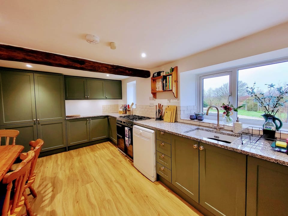 The kitchen has plenty of space