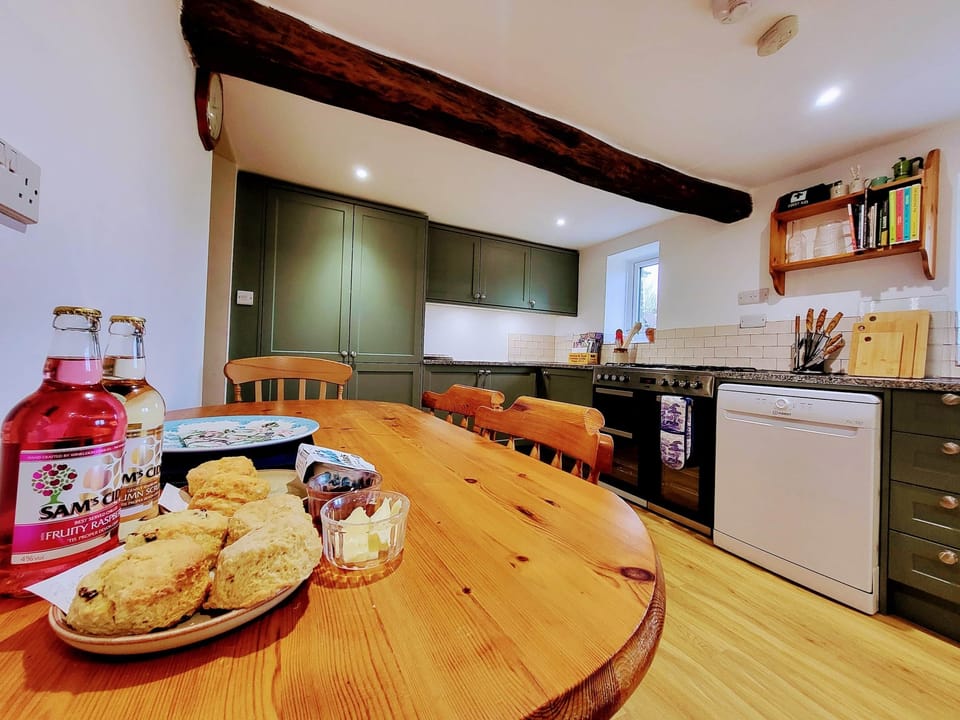 Home made scones and local cider on arrival