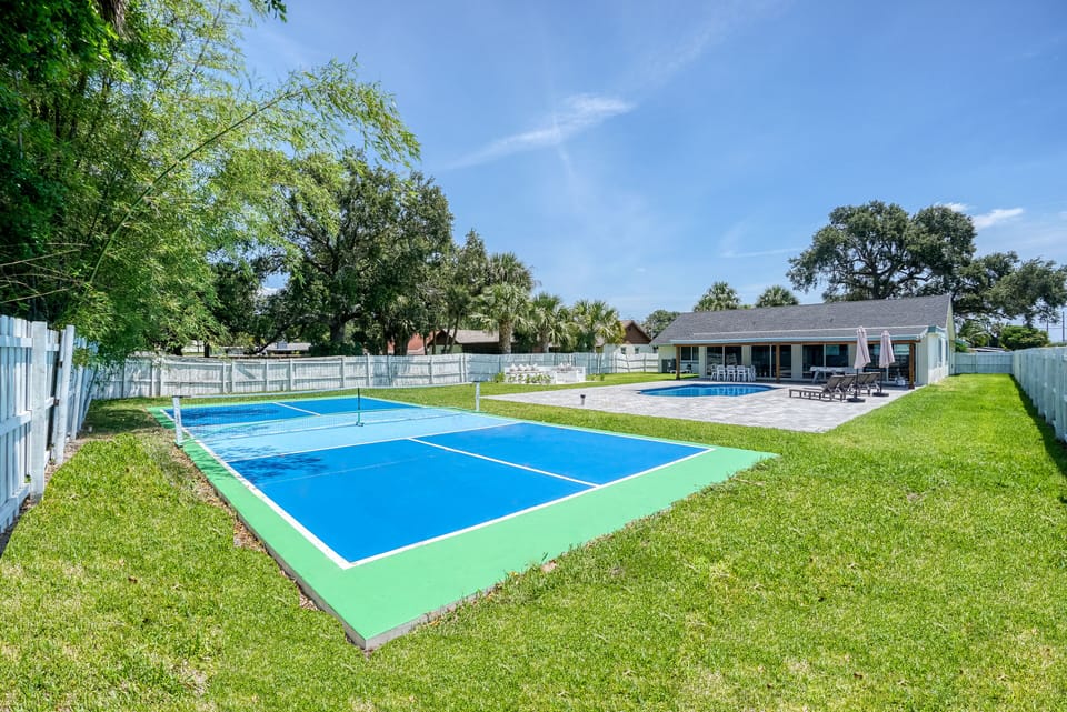 Playing on the private pickleball court is an experience like no other