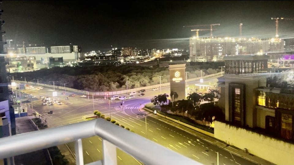 Night view from the balcony 
