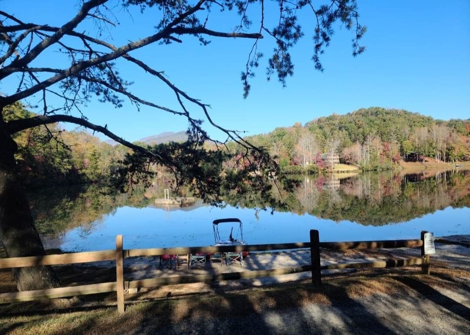Mirror lake and beach