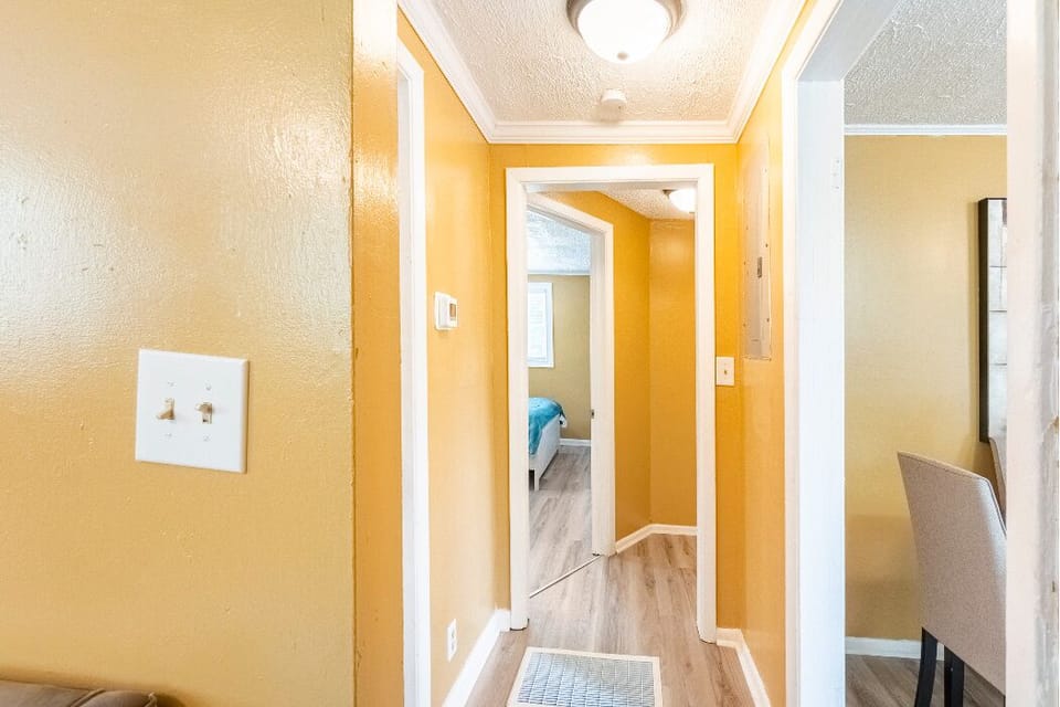 Hallway leading to all rooms with temperature control