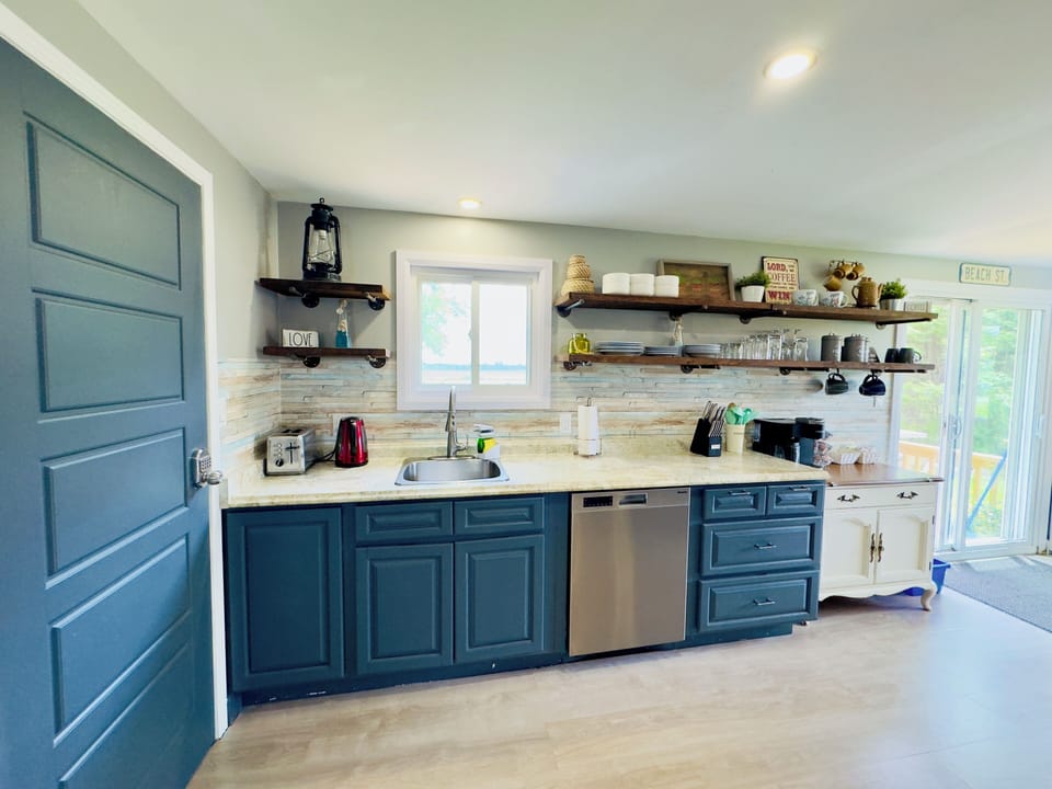 Kitchen with views of the fields