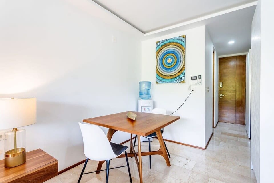 Dining for two or a functional workspace—your choice.