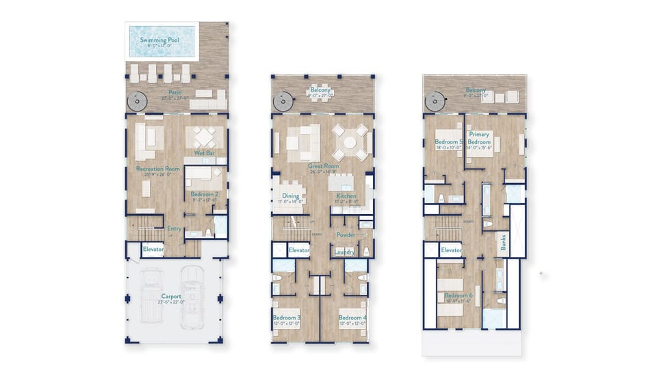 Explore the villa’s over 3,700 square-feet of conditioned space.