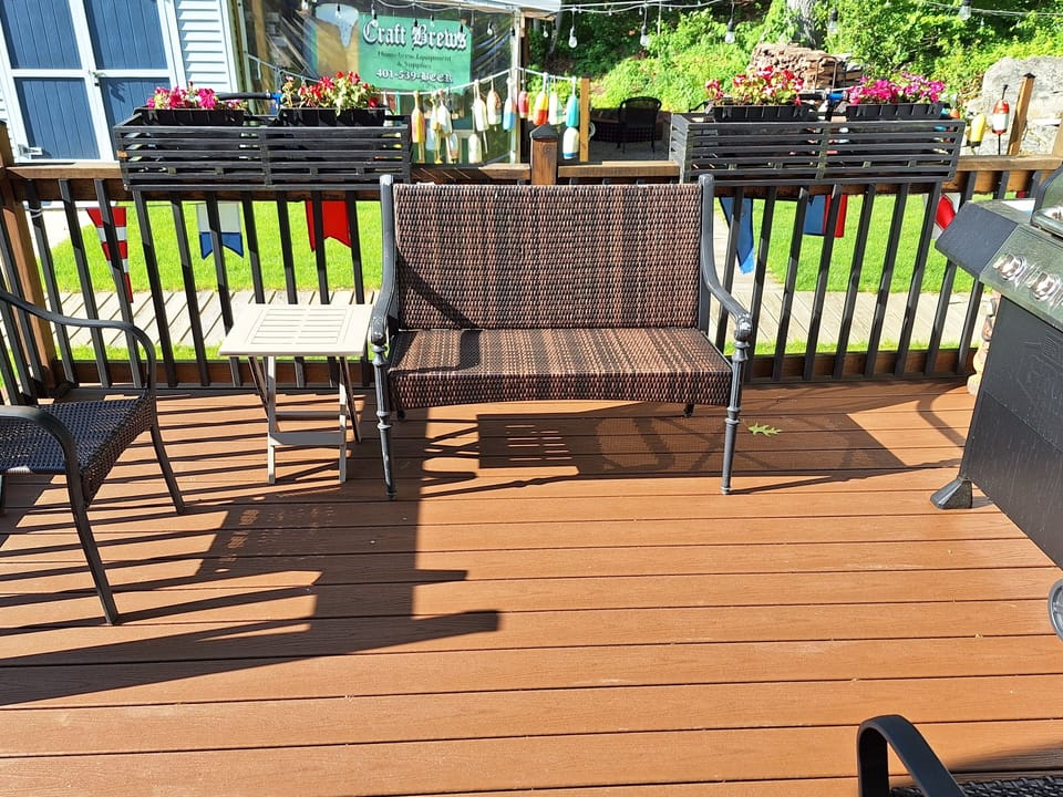 Deck with BBQ grill