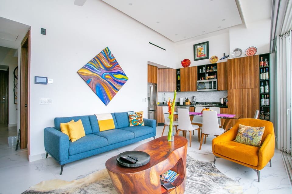 Bright and airy living room area