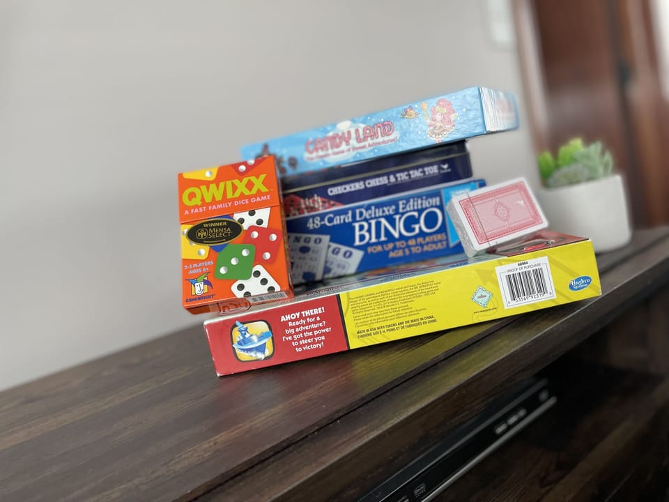 Raining? Time for a great selection of board games to enjoy together!