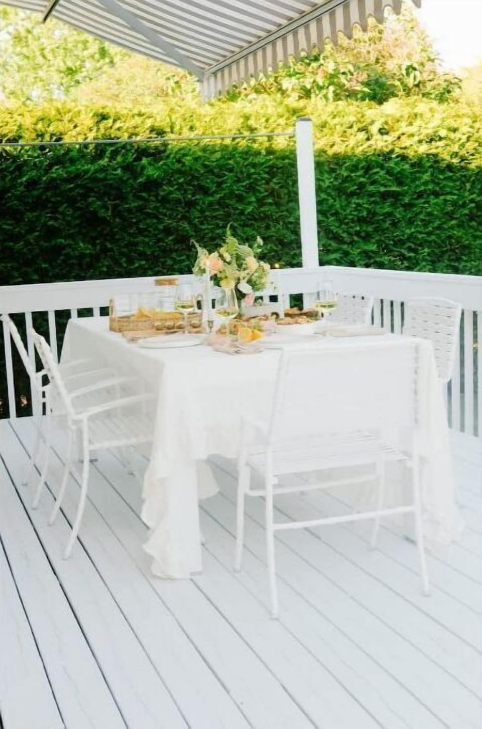 The back deck is perfect do alfresco dinning.  