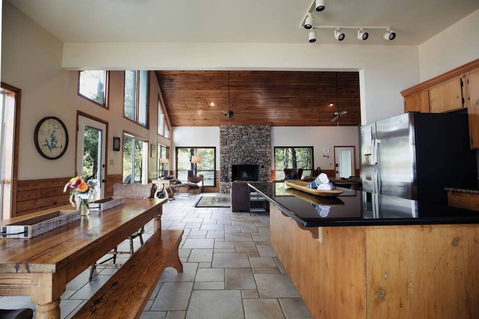 Kitchen opens to Living Room so visiting and cooking is super easy!