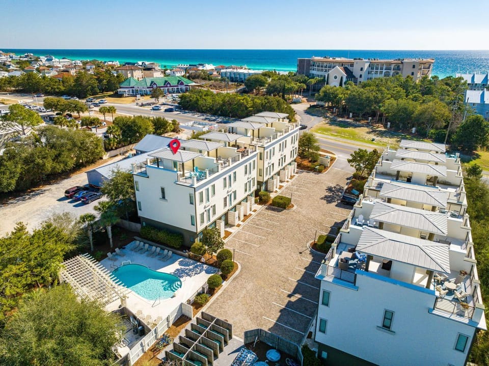 Just steps away from that powdery sand!