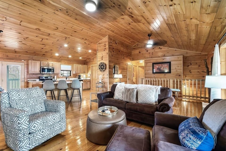 Open concept living room allows everyone to spend time together.  Also, enjoy an extra place to sleep on this sleeper sofa.