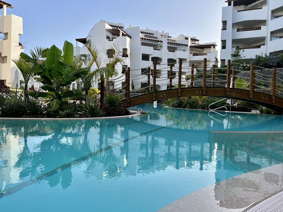 Private luxury residential complex with swimming pools