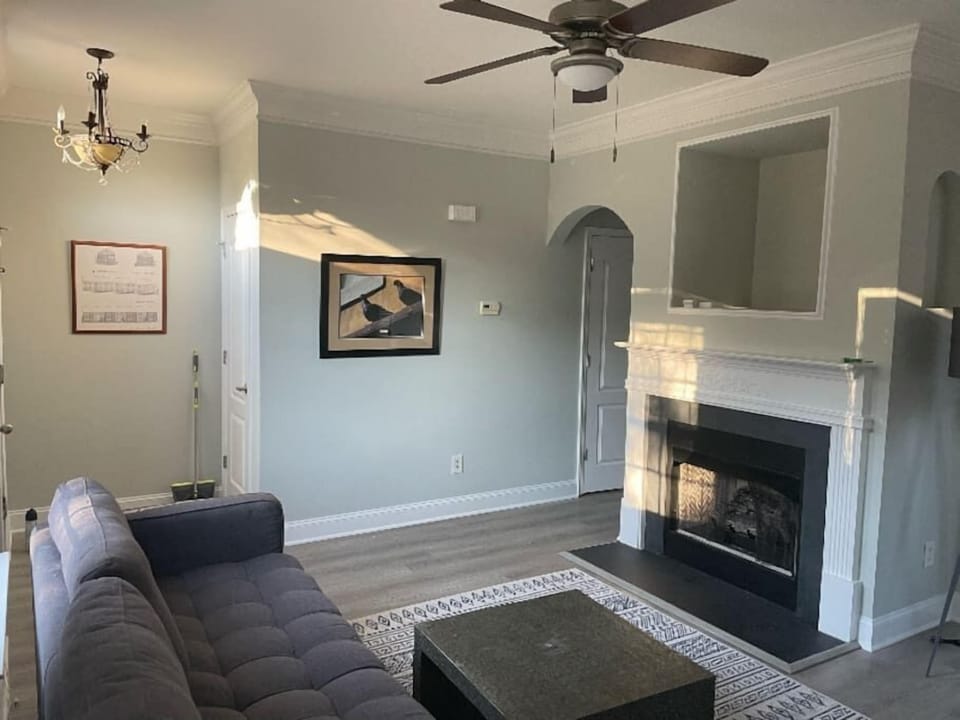 Living area, Fireplace