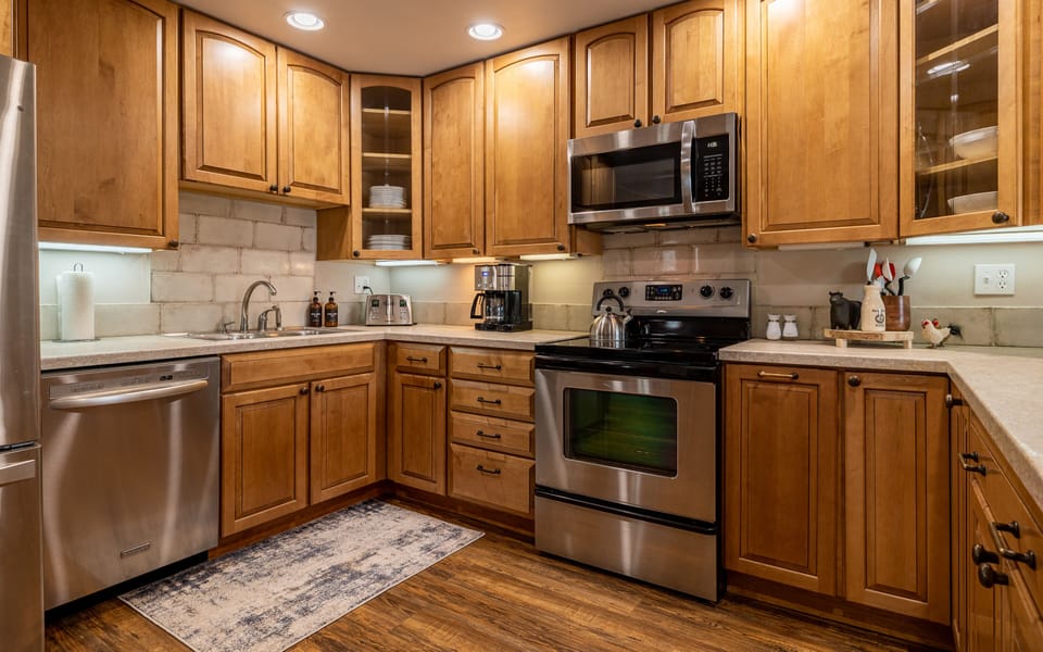 Fully stocked kitchen