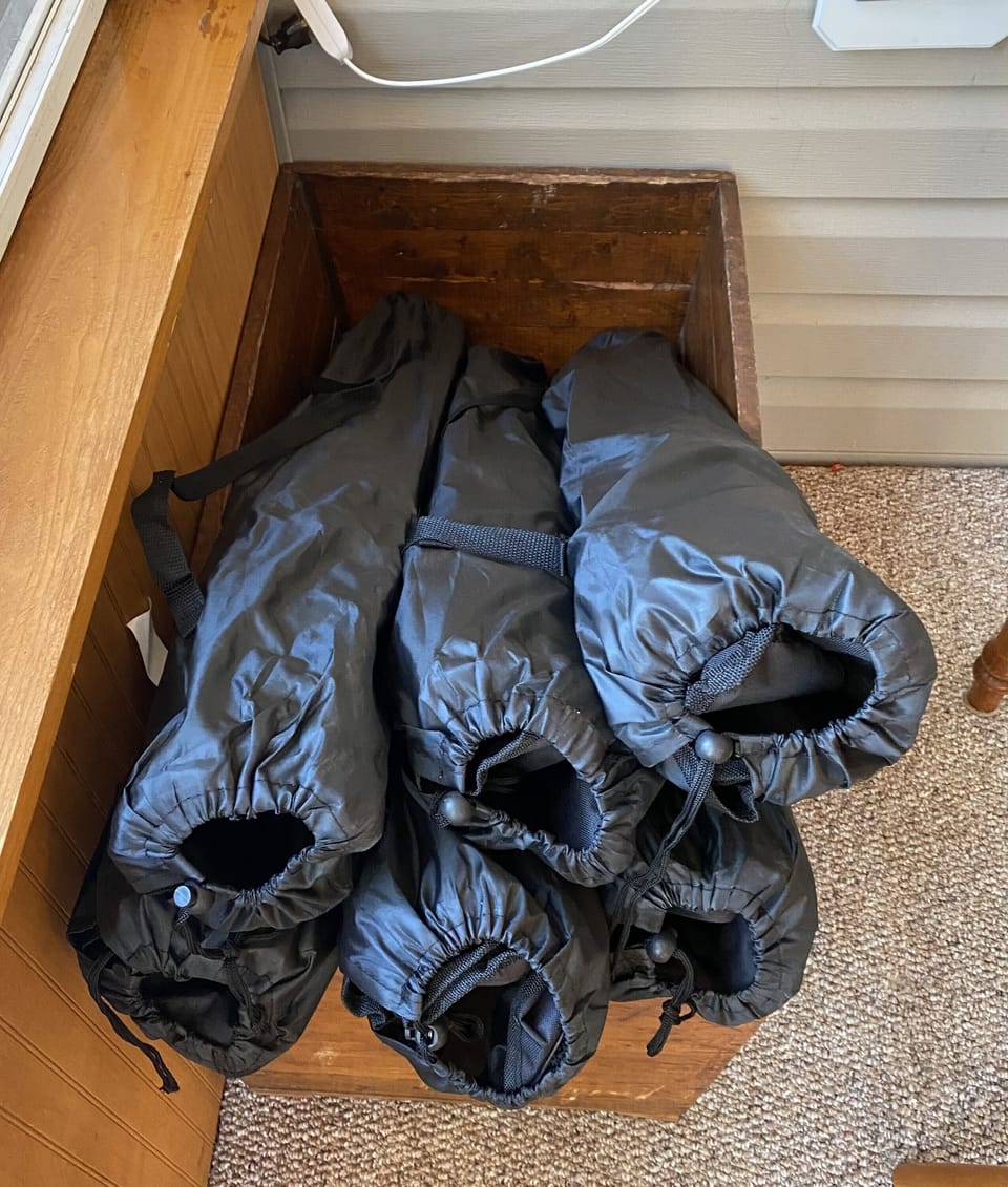Beach chairs for our guests located in the sunroom.