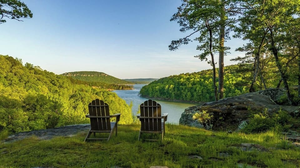 Our private point overlooking Snakehead Cove - Sugarloaf is out in the distance!
