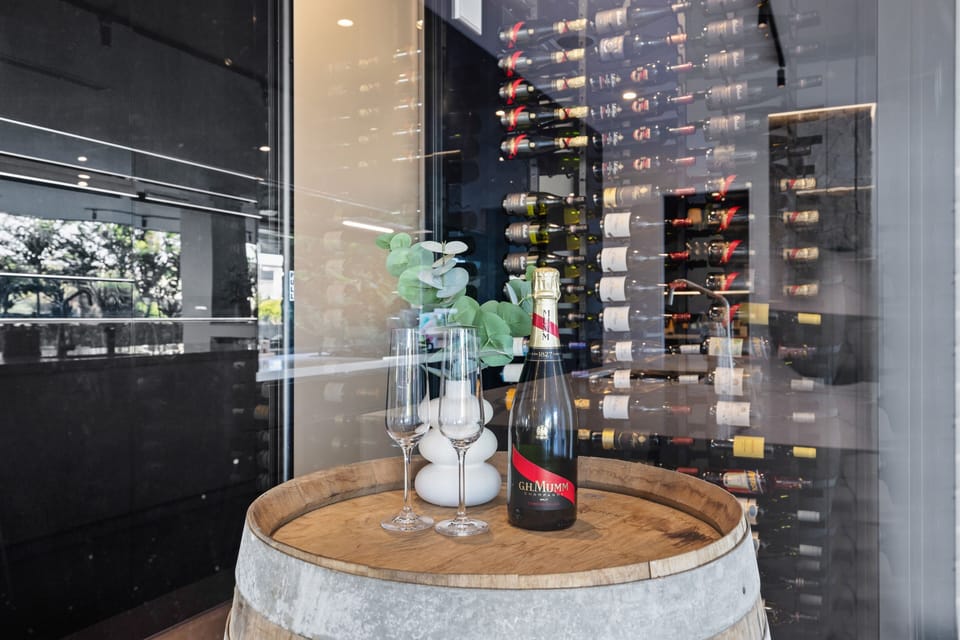 The Cellar - Complete access to purchase premium wines & champagnes in the fully stocked wine cellar