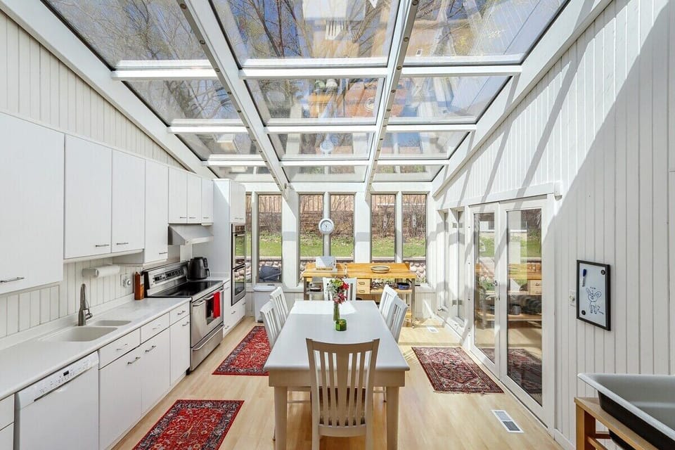 Fully equipped kitchen with amazing skylight
