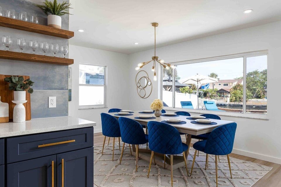 Kitchen leads to dining room