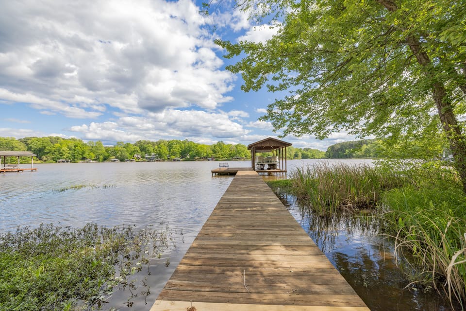 Unwind on the private dock with stunning views of Lake Gaston.