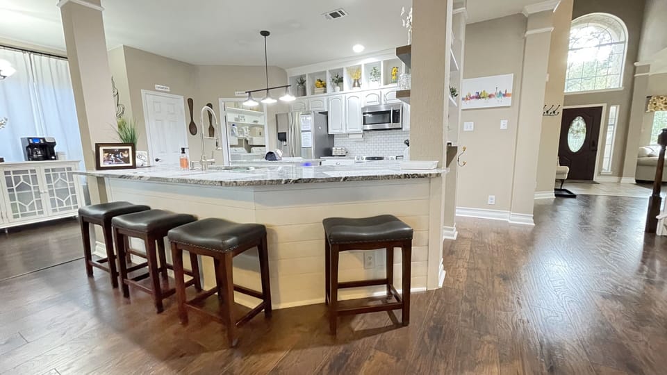 Fully Stocked Kitchen - View of front Door