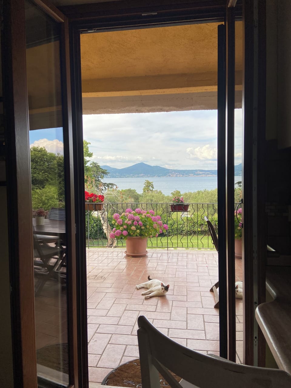 Balcony and yard access from kitchen