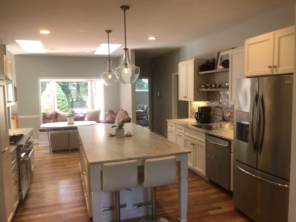 Open kitchen with all new appliances.
