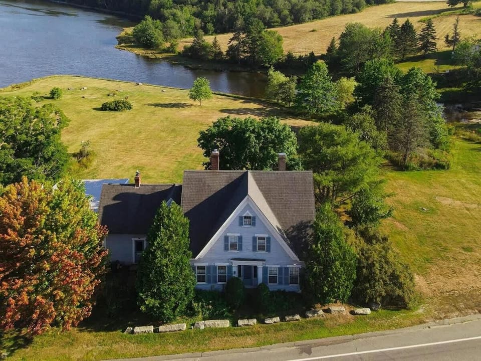 Aerial view of the home.