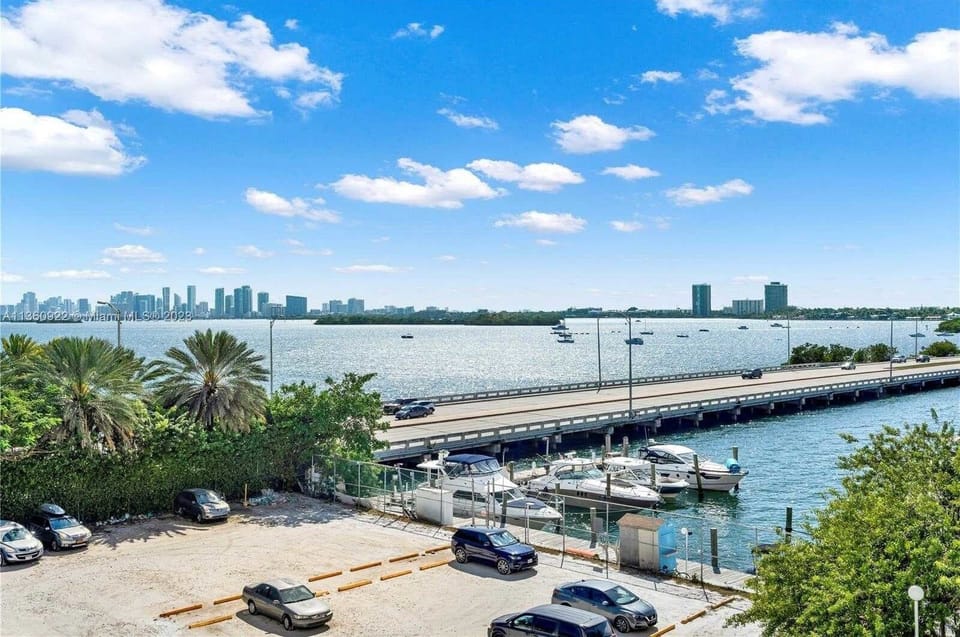 Pier and parking area