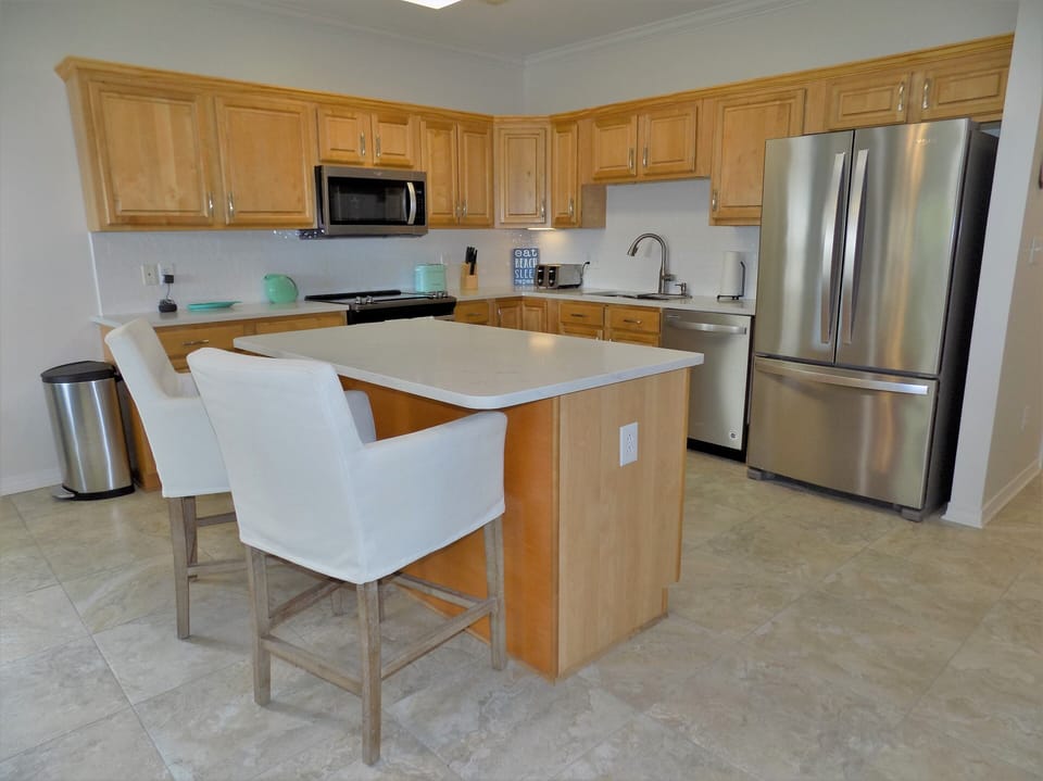 Kitchen with Stainless Appliances and top of the line cookware