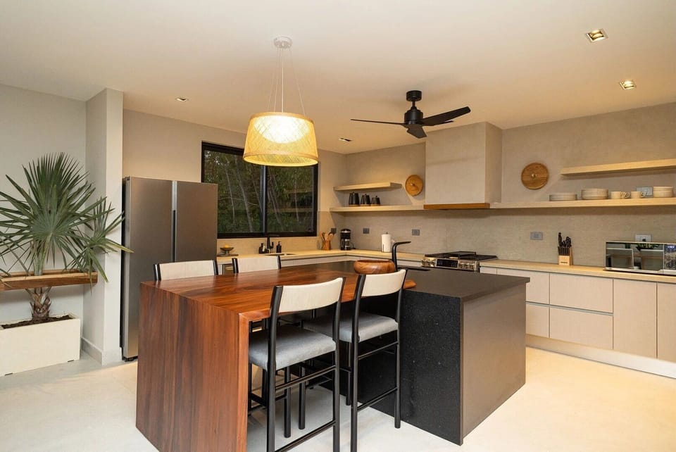 A modern gourmet kitchen with everything you or your chef could need.