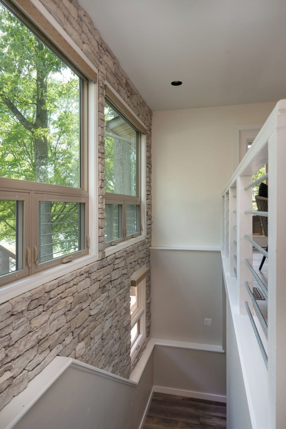 stairs to basement game/media room!