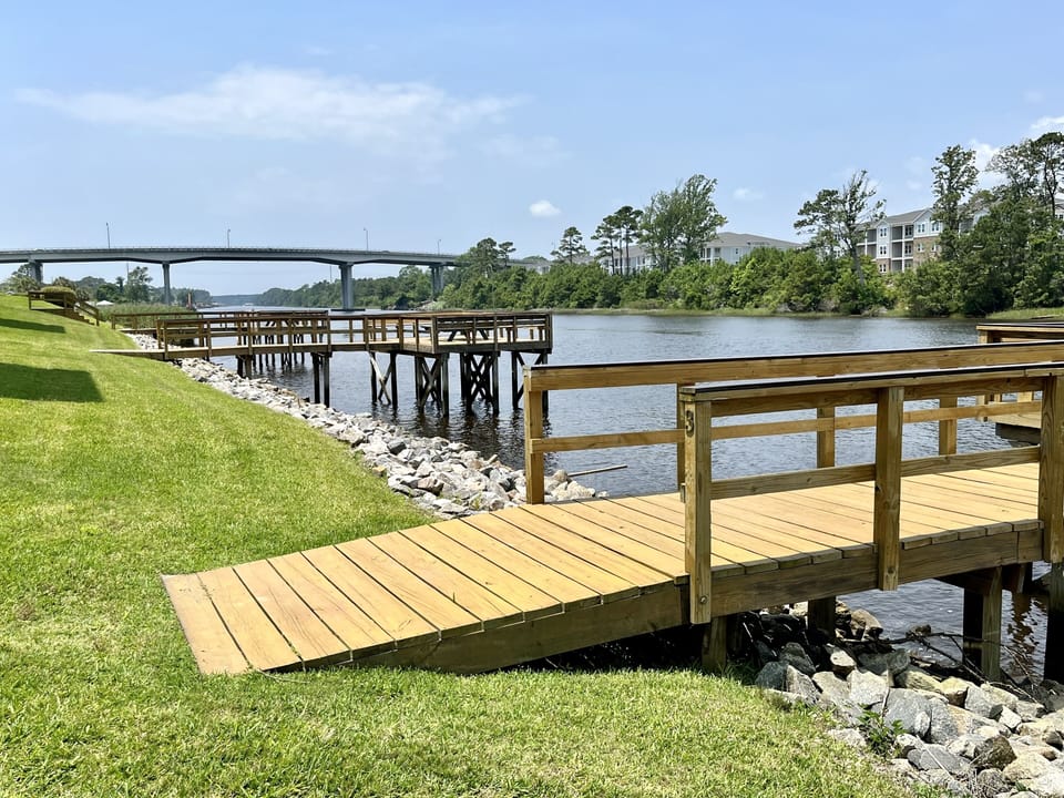 Docks by waterway 