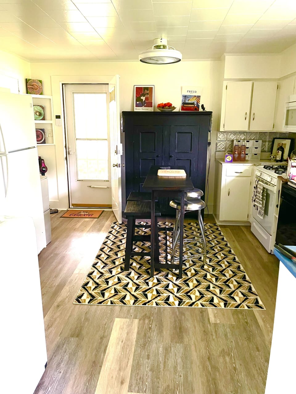 Back Porch Access through the kitchen, Two locks on each door w/security cameras