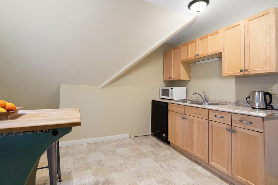Eat in Kitchen - cookware, dishwasher, coffeemaker, microwave & toaster oven